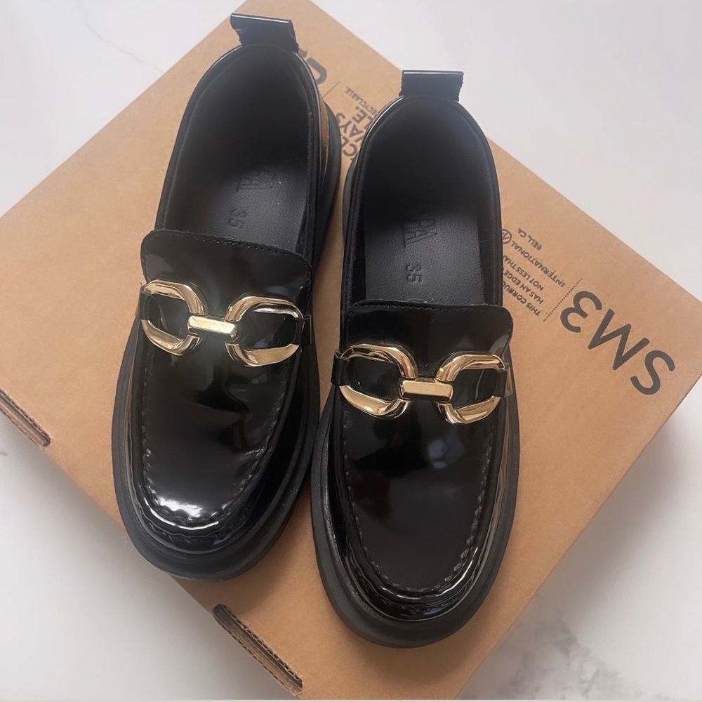 Zara Kids Lug Sole Loafers